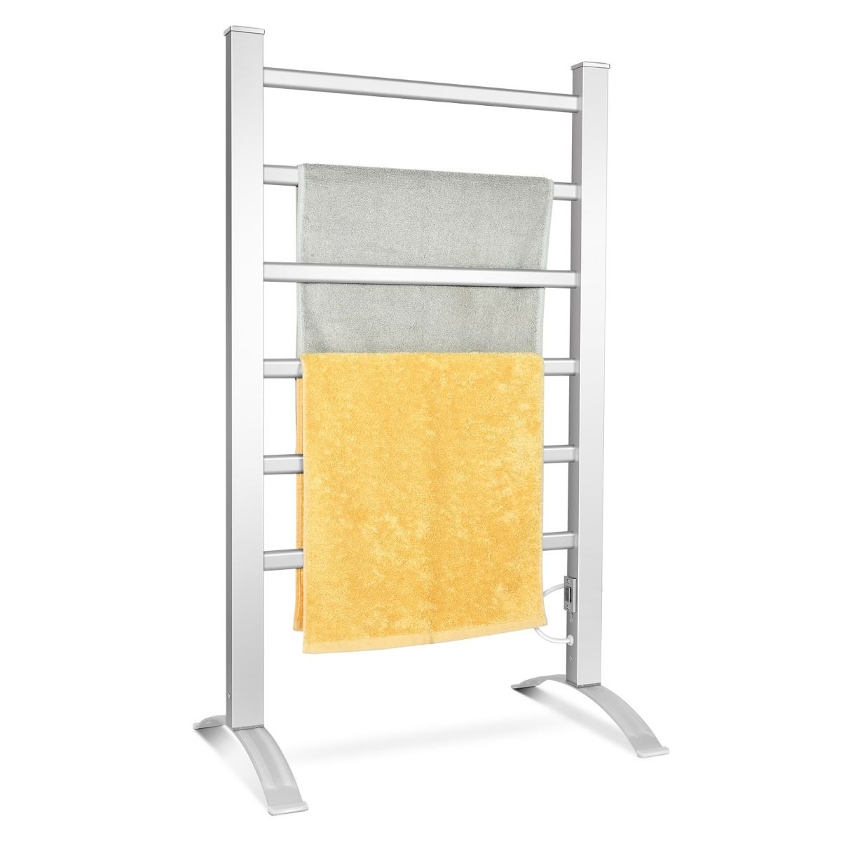 Coast Radiateur électrique multifonctionnel pour serviettes - Argent - 53 x 35 x 90cm